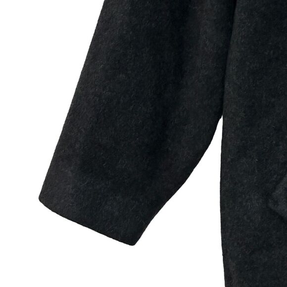 Everlane The Italian ReWool Cocoon Coat Heathered Black Women 12 NWT Button - Picture 5 of 11